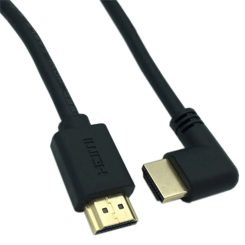 4K* 2K 60HZ HDMI 2,0 кабель 90 градусов вниз и вверх и вправо Угловой HDMI кабель 2,0 3M 1,5 M 1M 3D поддерживается до 3840X2160/60HZ