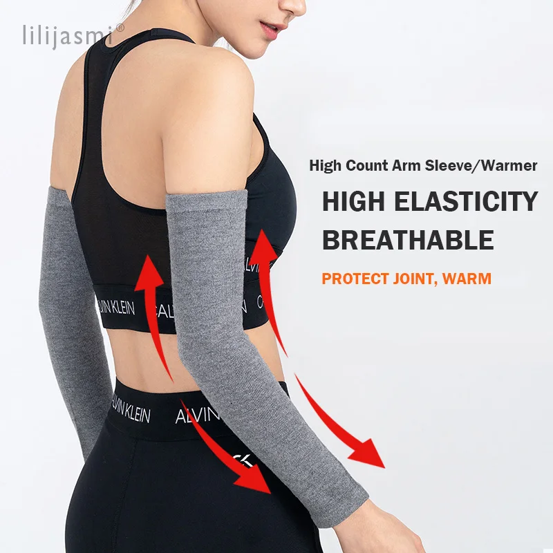 Women Thin Arm Sleeve Warmer Cotton Blend Soft Yarn Spring Summer Sport