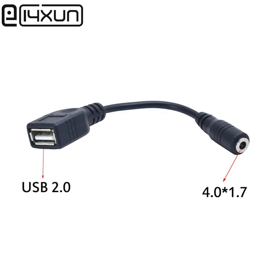 1 шт. DC 4 0*1 7 мм гнездовой разъем e к USB 2 0 с 12 см проводом кабель питания зарядное