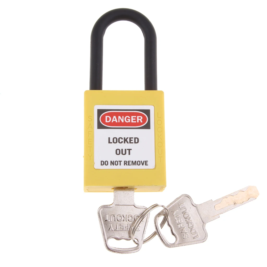 Lockout Tagout Safety Padlock Keyed Different 1.5 inch Shackle Clearance