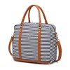 Women Travel Bag Ladies Waterproof Canvas Striped Weekend Bag Overnight Carry on Tote Duffel in Trolley Handle ► Photo 2/6