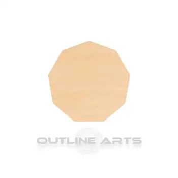 

10 pieces Nonagon Laser Cut Wood Shape Craft Supply