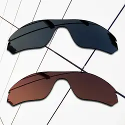 E.O.S 2 штук черно-коричневые Замена поляризованных линз для Oakley Radarlock, края OO9183 солнцезащитные очки