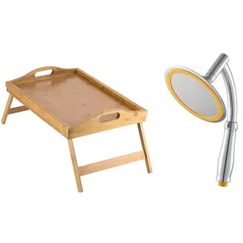 

1 Set Luxury Rain Shower Head 6 Inch Handheld Set & 1 Pcs Portable Folding Table Bed Tray Table