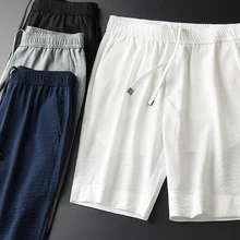 Minglu 4 цвета летние новые тонкие мужские повседневные шорты высокое качество мягкие удобные дышащие мужские шорты в полоску размера плюс M-4XL