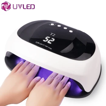 

T2 72w Nagel Droger LED Lamp 36PCS LEDs Dual handen Nail Lamp Voor Curing UV Gel Nagellak met 10/30/60s Timer Smart voor Manicur