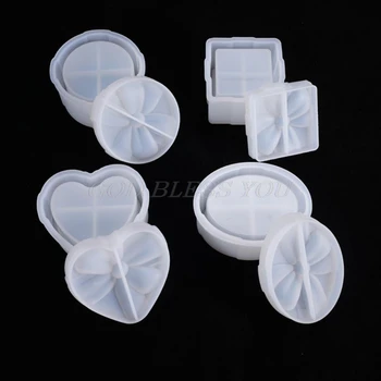 

Crystal Epoxy Resin Mold Jewelry Storage Box Casting Silicone Mould DIY Crafts Making Tools Drop Shipping