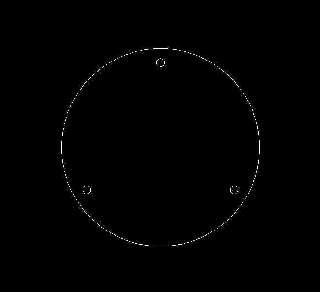 

20pcs/lot 2mm thickness clear 130 diameter disc with three 4mm diameter holes