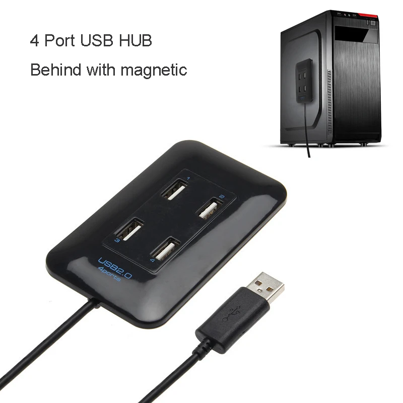 4 порта s высокоскоростной концентратор Высокоскоростной 4-портовый USB 2,0 мульти концентратор разветвитель расширение для настольного ПК ноутбук адаптер usb-концентратор