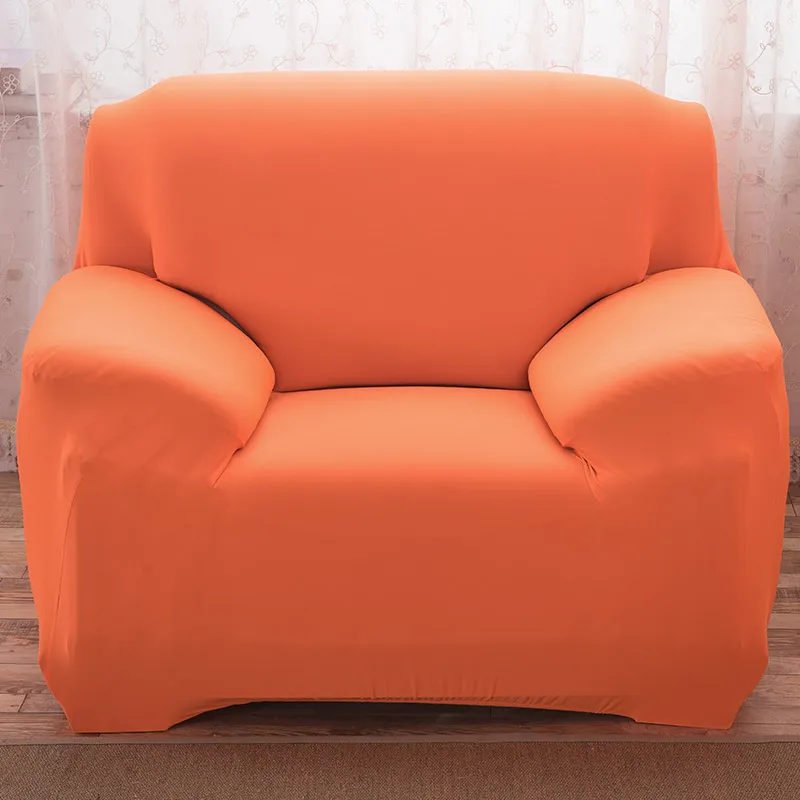 Эластичный чехол на кресло, диван Гостиная 1 сиденье дивана чехол одноместное сиденье мебель диван покрывало на кресло с эластичной резинкой - Цвет: Оранжевый