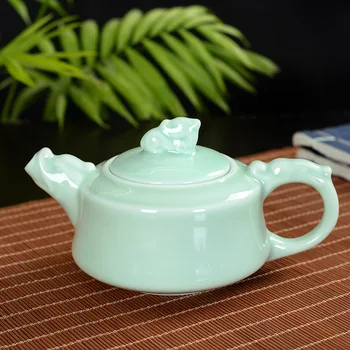 

Celadon Tea Set Household Tea Pot Three-force Lidded-Cup Xi Shi Tea Pot Sopera De Ceramica Chrysanthemum Tea Gaiwan