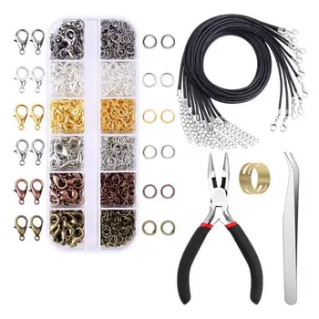 

12 Grid DIY Jewelry Making Accessories Combination Set Opening Closed Ring Lobster Buckle Necklace Rings Earrings Repair Tools