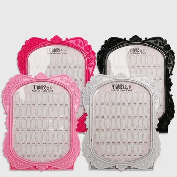 

Professional Double-Sided 48Tips Nail Color Card Display Full Color Rack Card Boards Practice Show Case
