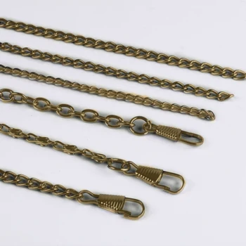 

10pcs Retro Multi Use Easy Install Hooked DIY Bag Chain Antique Brass Replaceable Purse Accessories Fashion Long Durable Metal