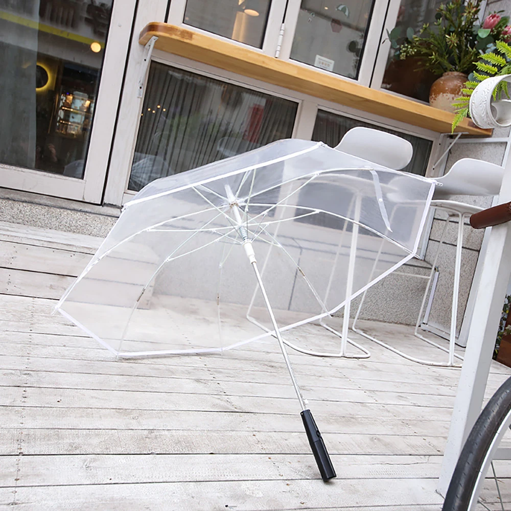 Colorful Led Rain Umbrella Electronic Flashlight Umbrella Creative Small Fresh Household Straight Transparent Shading Umbrella