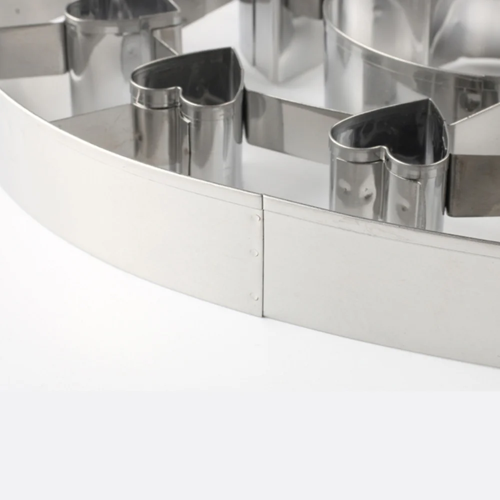 1PC Stainless Steel DIY Valentine Theme Heart Shape Baking Mold Cookie Cutter Set for Bakery Party Valentines Day Home