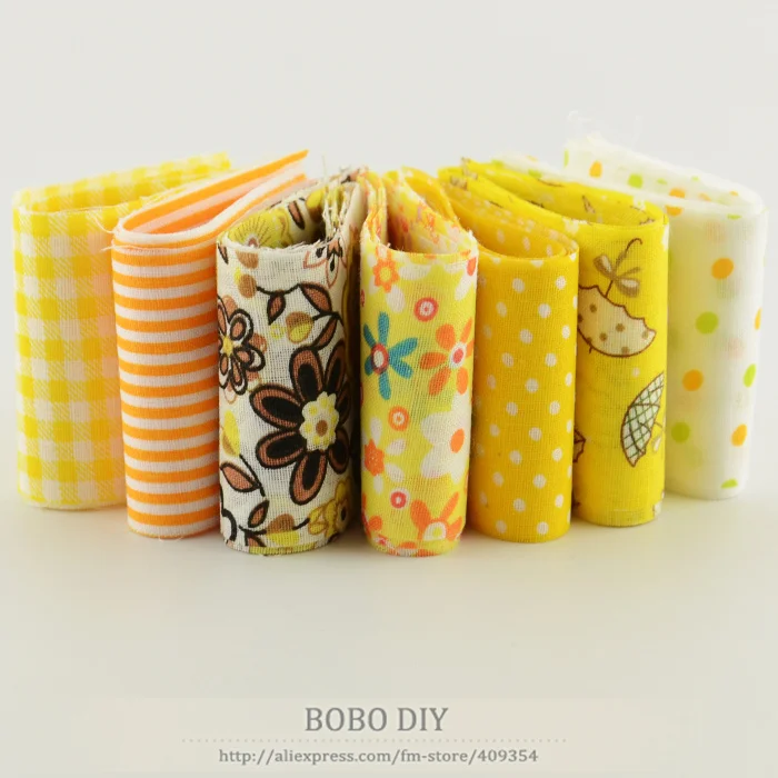 Booksew 7 шт./лот 5 см x 100 желейные рулоны золотисто желтые наборы Лоскутные изделия 100%