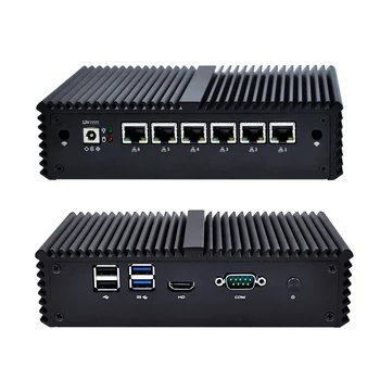

Latest New AES NI Core I3 I5 I7 Fanless ubuntu Linux Mini computer with 6 LAN,Support PFsense