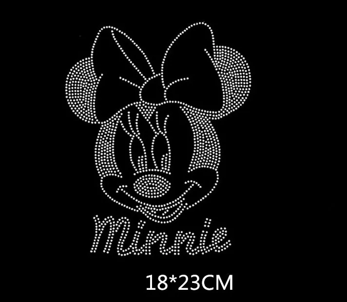 

2pc/lot Cartoon sticker iron on applique patches hot fix rhinestone transfer motifs transfer on design for shirt dress coat
