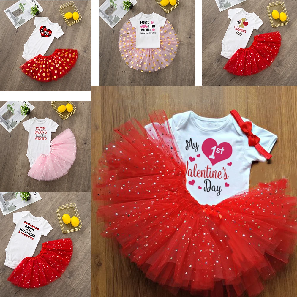 baby girl 1st valentine's day outfit