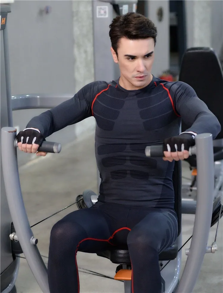 Yuerlian компрессионная футболка для мужчин, облегающая футболка для фитнеса, спортивный костюм, блузка для спортзала, футболка для бега, спортивная одежда для бодибилдинга