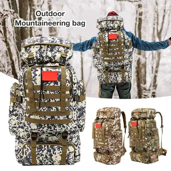 

70L Large Capacity Outdoor Mountaineering Bag Sports Camouflage Backpack Camping Luggage