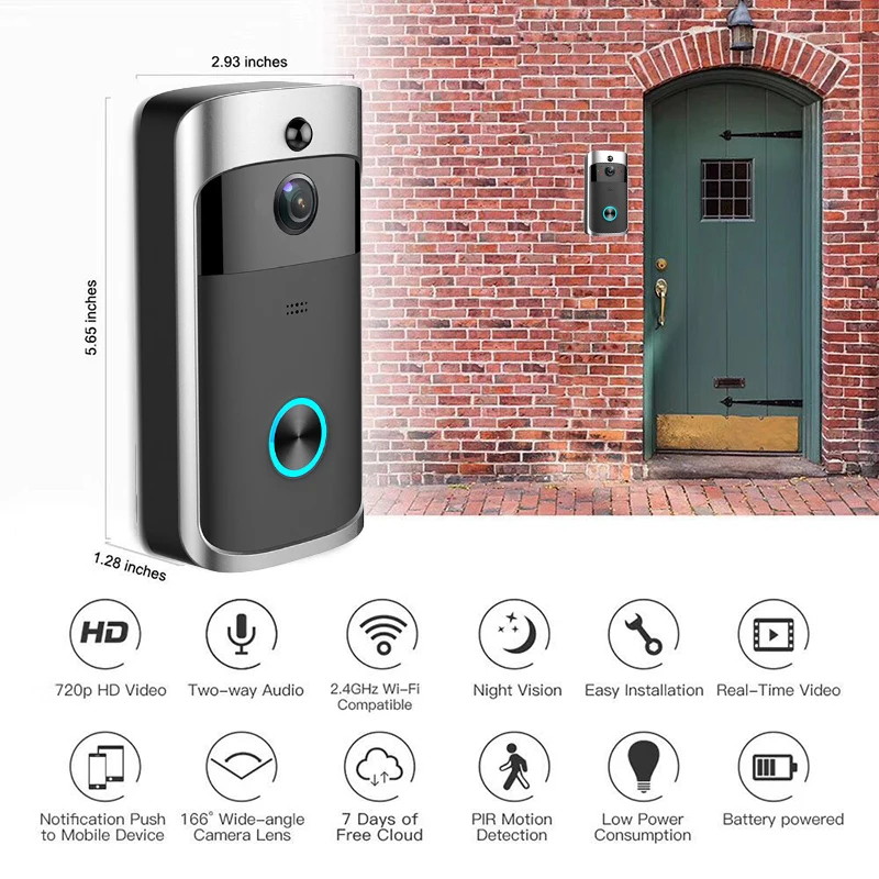 

Smart Doorbell, Wireless Wifi Camera, Apartment Video Intercom, Doorbell, Phone Doorbell, Home Security Cameras