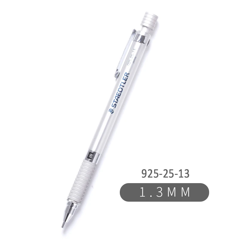 Немецкий STAEDTLER 925 25 металлический механический карандаш 1,3 мм Серебряный Профессиональный чертёжный карандаш 2,0 мм архитектурный дизайн канцелярские принадлежности - Цвет: 1 point 3mm