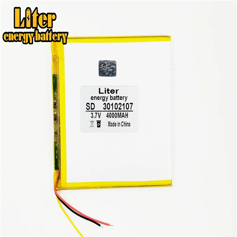 3.7V 3 line lithium polymer battery 30102107 4000MAH mobile power DIY tablet computer x80