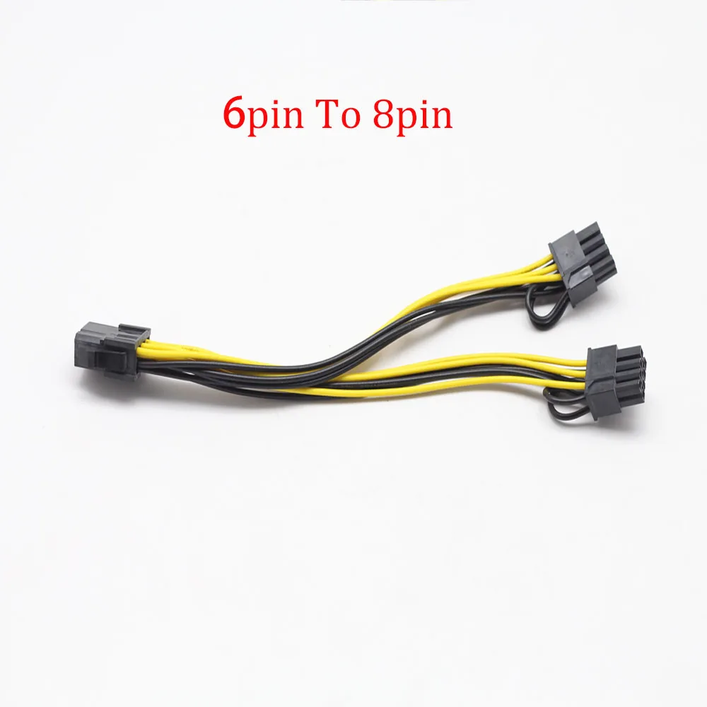 6pin до 8pin видеокарта кабель разветвитель питания 6Pin женский двойной 8Pin|Компьютерные кабели и разъемы| |