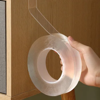 

Transparent Magic Nano Tape Washable Reusable Double-Sided Tape Adhesive Nano-No Trace Paste Removable Glue Cleanable Household