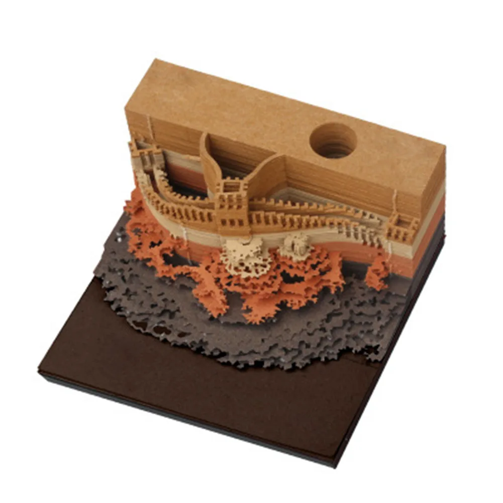 

DIY Paper Notes Art Building Block 3D Decoration Sticky Notes Stickers Paper Cards Craft Post OD889