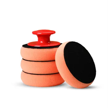 

5Pcs/Set Car Wax Wash Polish Pad Sponge Cleaning Foam Kit Terry Cloth Microfiber Applicator Pads W/ Gripper Handle Car-Styling