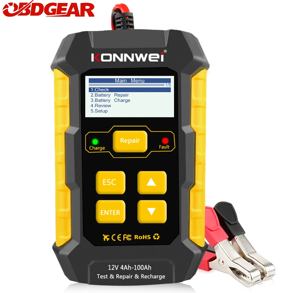 Konnwei Kw510 12v Car Battery Charger Battery Tester Data Analysis