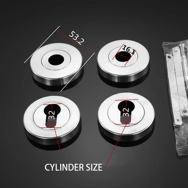 Stainless Steel Door Lock Handle Lock Hole Cover Split Lock Lower Ring