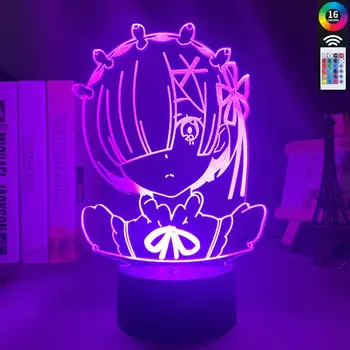 

Anime Rem Re Zero Figure Night Light Led Touch Sensor Color Changing Lamps Desk 3D Lamp for Bedroom Decor Manga Gift Table Light