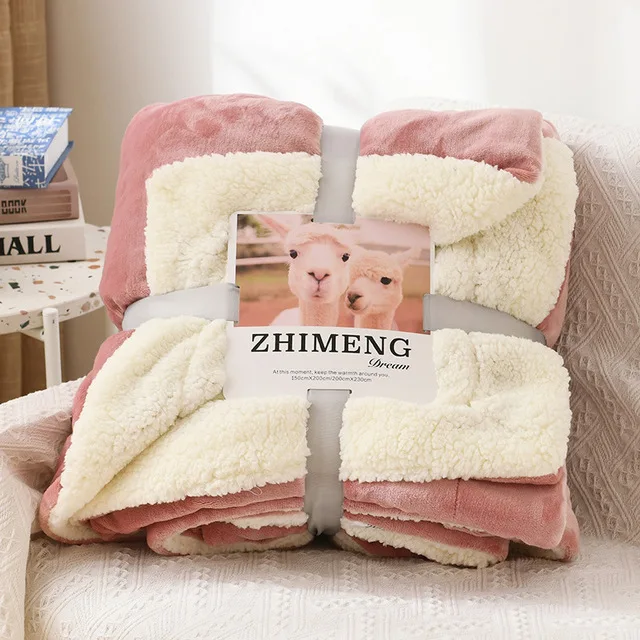 AAG Двухслойное кашемировое детское одеяло из овечьей шерсти, зимнее плотное фланелевое одеяло для новорожденных, однотонное одеяло, детские постельные принадлежности, аксессуары - Цвет: MAAG629-12