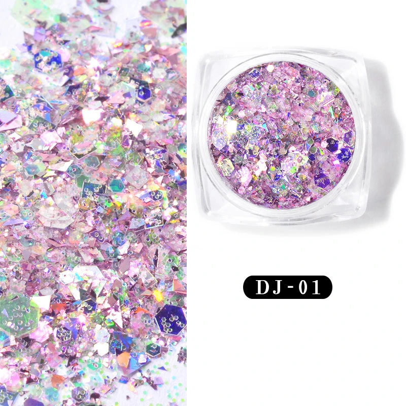 

Mix Hunky 12Colors Glitter For Nails Paillette 3D Holographic Glitter Thin Sequins For Nail Design DIY Nails Decoration