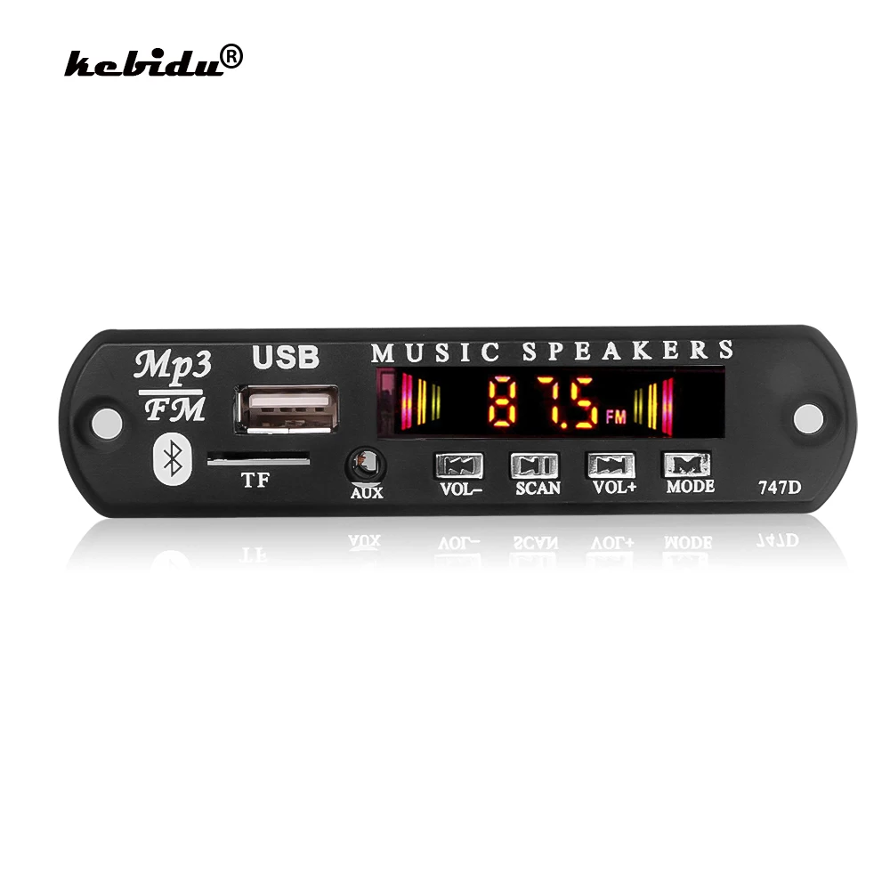 Decoder-Board Radio-Module Bluetooth Amplifier Kebidu AUX 5V Car Mp3 TF WMA USB 12V Handsfree