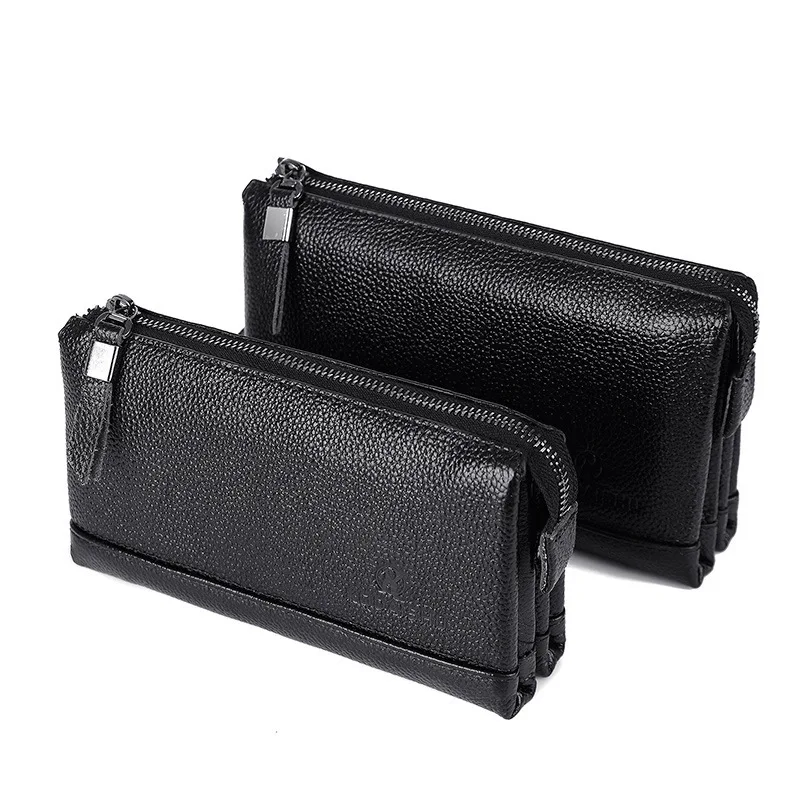 

Daishu MEN'S Handbag Large Capacity Genuine Leather Clutch Bag Business Multi-Compartment Multi-functional Leather Wallet