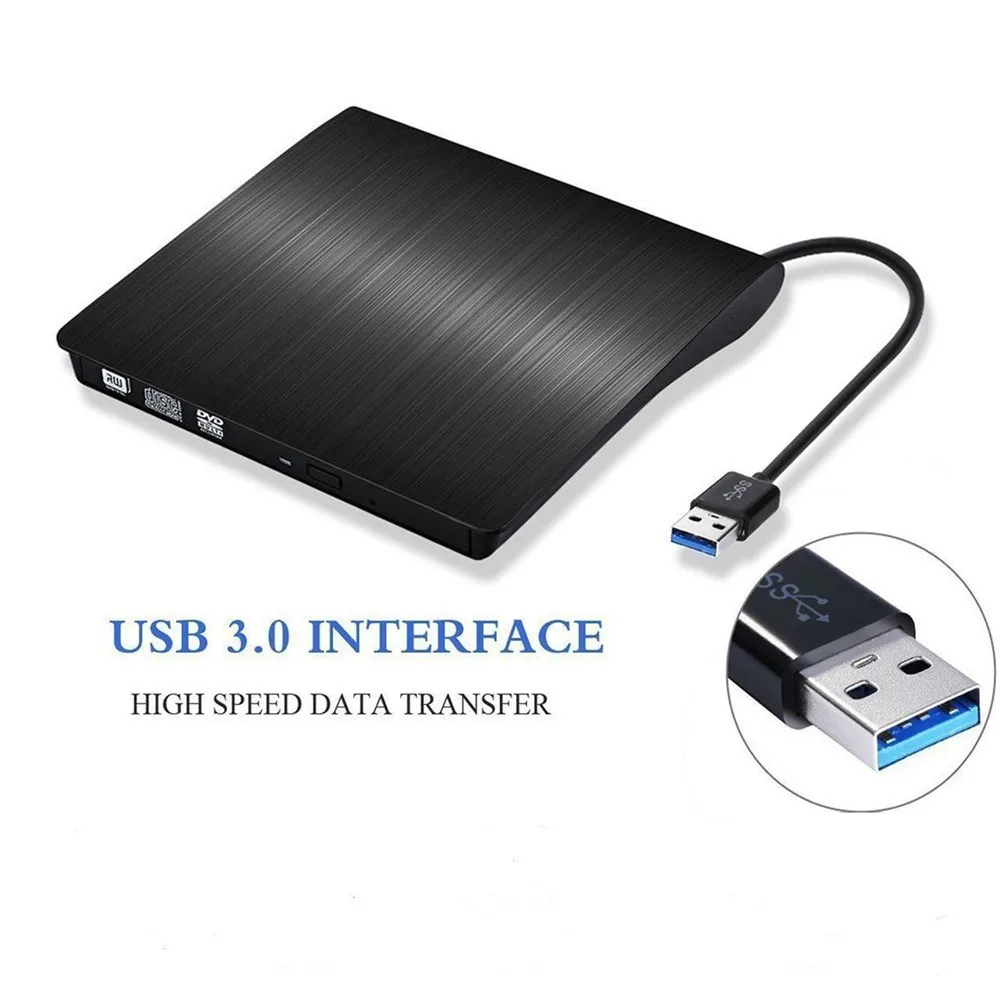 USB 3,0 внешний накопитель DVD-ROM CD-RW DVD-RW горелки Портативный считыватель тонкий для Windows7/8/10