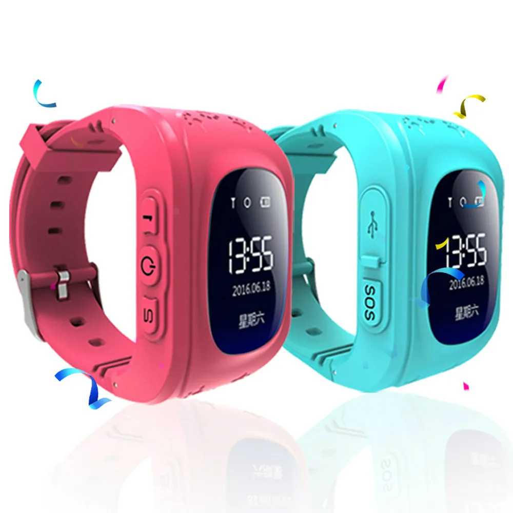 

NEW Hot Anti Lost Q50 OLED Child GPS Tracker SOS Smart Monitoring Positioning Phone Kids GPS Baby Watch Compatible IOS & Android