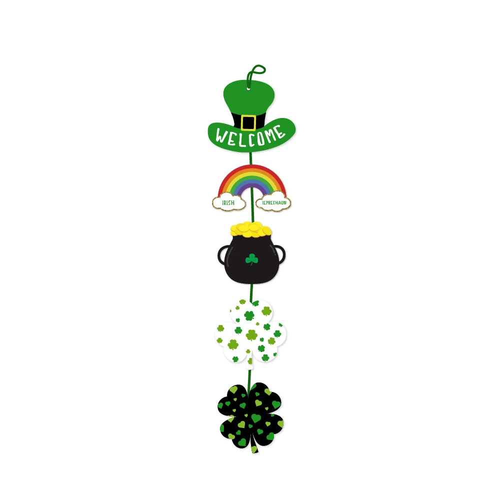 

IRISH Theme Green Hats Clover St Patrick's Day Hanging Banner Door Couplet Party Decoration St Patrick's Day Party Supplies