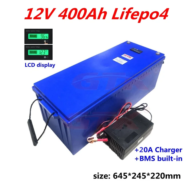 Waterproof Lifepo4 12v 400ah Lithium Iron Battery For Rv Ev