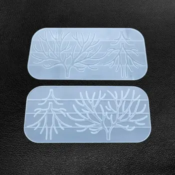 

DIY Crystal Epoxy Molds Deer Tree Shape Silicone Mould Jewelry Making 62KE