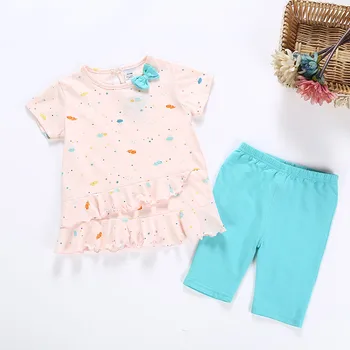 

Girls Summer Suit New Casual Children Newborn Baby girls Clothes 2pcs cotton short sleeve Baby Set for girl Infant Clothing 2020