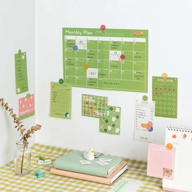 

42Pcs/set Creative Paper Wall Calendar Month Planner Weekly Plan Number Label Washi Sticker DIY Scrapbooking Stationery Sticker