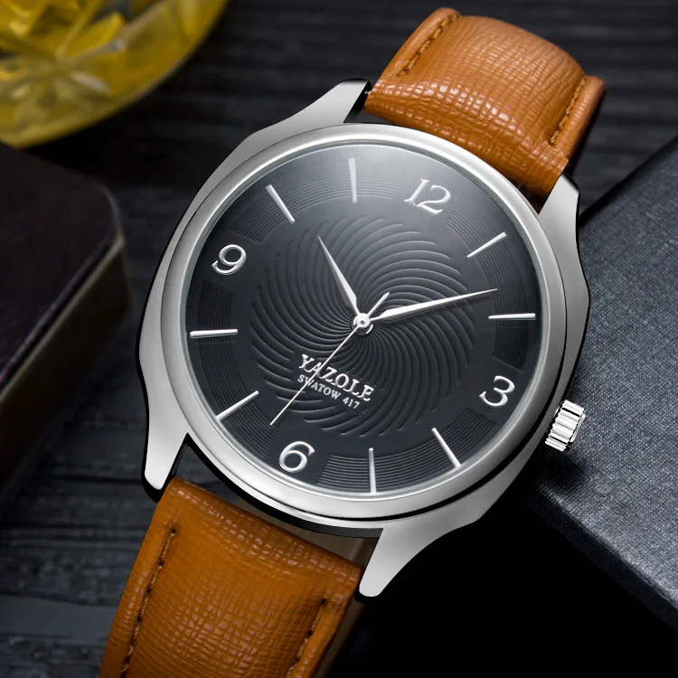 Часы YAZOLE YZL417 Мужские кварцевые люксовые Брендовые спортивные наручные|Кварцевые