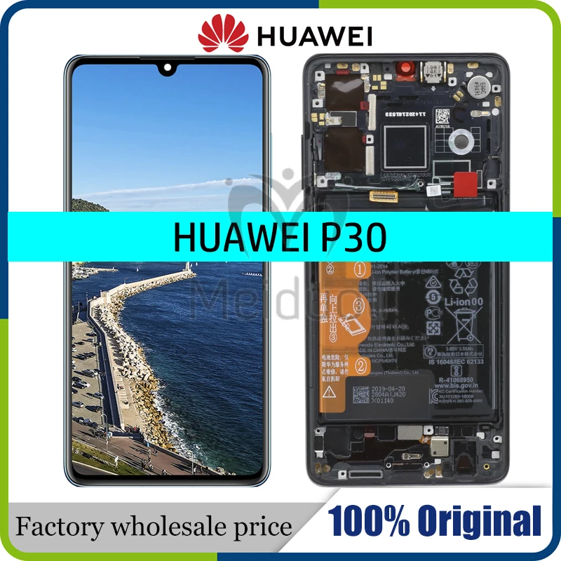 

Original 6.1" For Huawei P30 LCD ELE-L29 ELE-L09 Display Touch Screen Digitizer Assembly Replacement For Huawei P30 LCD ELE-AL00