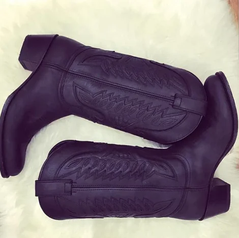 

2020 Men's New Fashion Pu Leather Cowboy Boots Med Heel Motorcycle Boots Casual High Quality Mens Boots Zapatillas Hombre 4M649